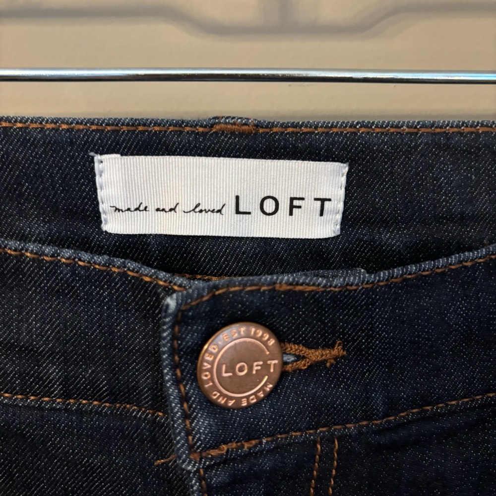 LOFT Dark Indigo Skinny Jeans - Picture 3 of 9